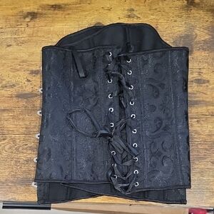 Black Lace-Up Corset